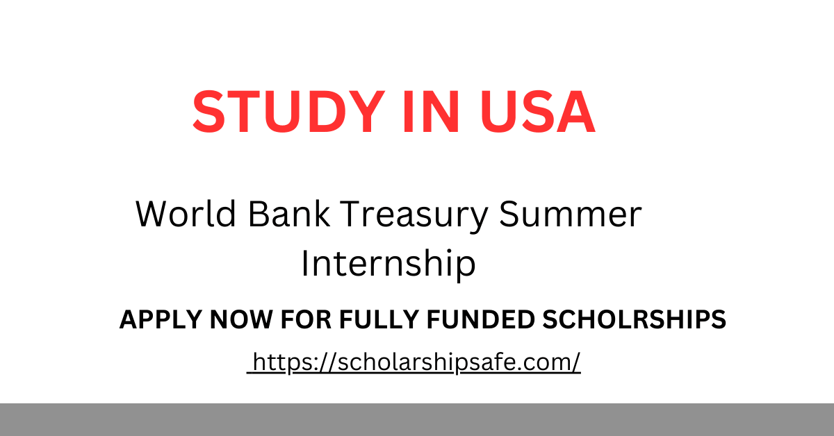 World Bank Treasury Summer Internship