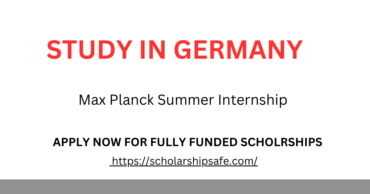 Max Planck Summer Internship