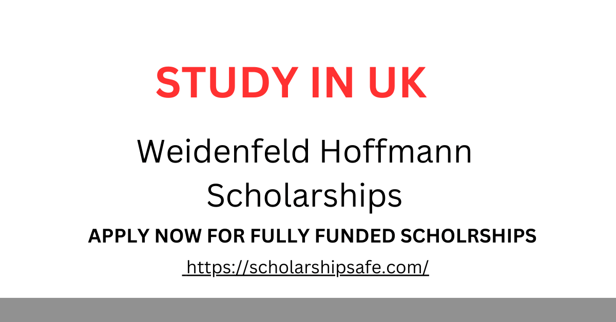 Weidenfeld Hoffmann Scholarships